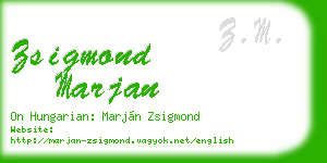 zsigmond marjan business card